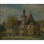 Hässelbarth, Kurt (1889-1960) „Hegereiterhaus“ in Rothenburg ob der Tauber, idyllischer Blick auf d