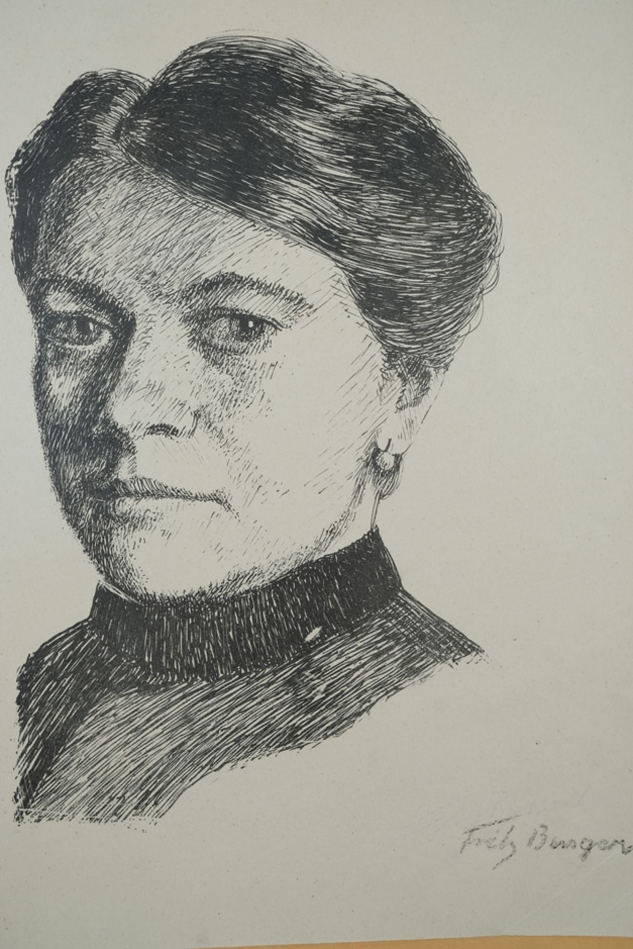 Burger, Fritz (1867 - 1927), Damenportraits, sechs Lithografien. - Bild 4 aus 4