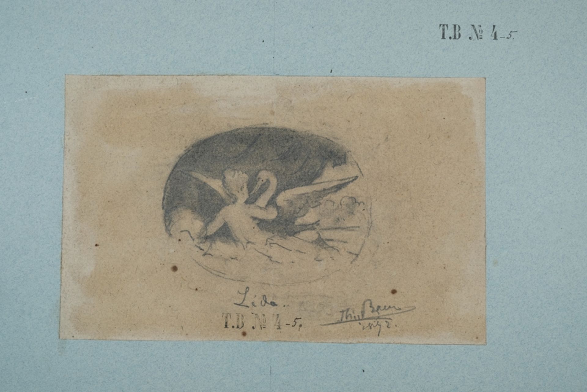 Bär, Theodor (1844-1895) Three ink drawings.  - Image 4 of 5