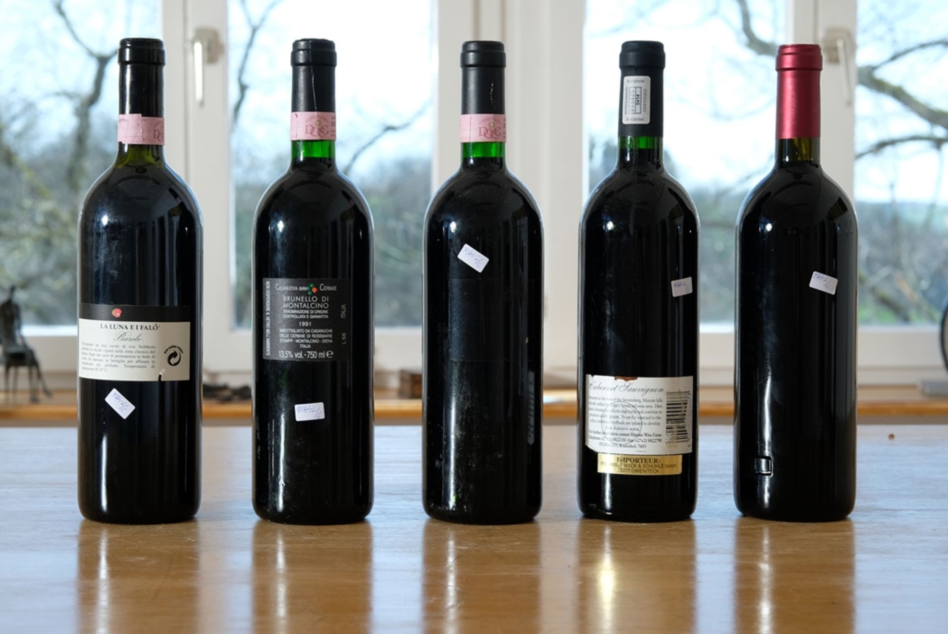 Collection of different wines, 5 bottles:  - Image 2 of 2