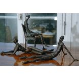 Martin, Roland (born 1927) Three female nudes; bronze sculptures.