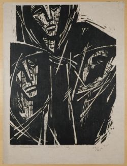 Hiszpanska-Neumann, Maria (1917-1980) "Allerseelen", 1961, Holzschnitt auf Seidenpapier. Exemplar 1