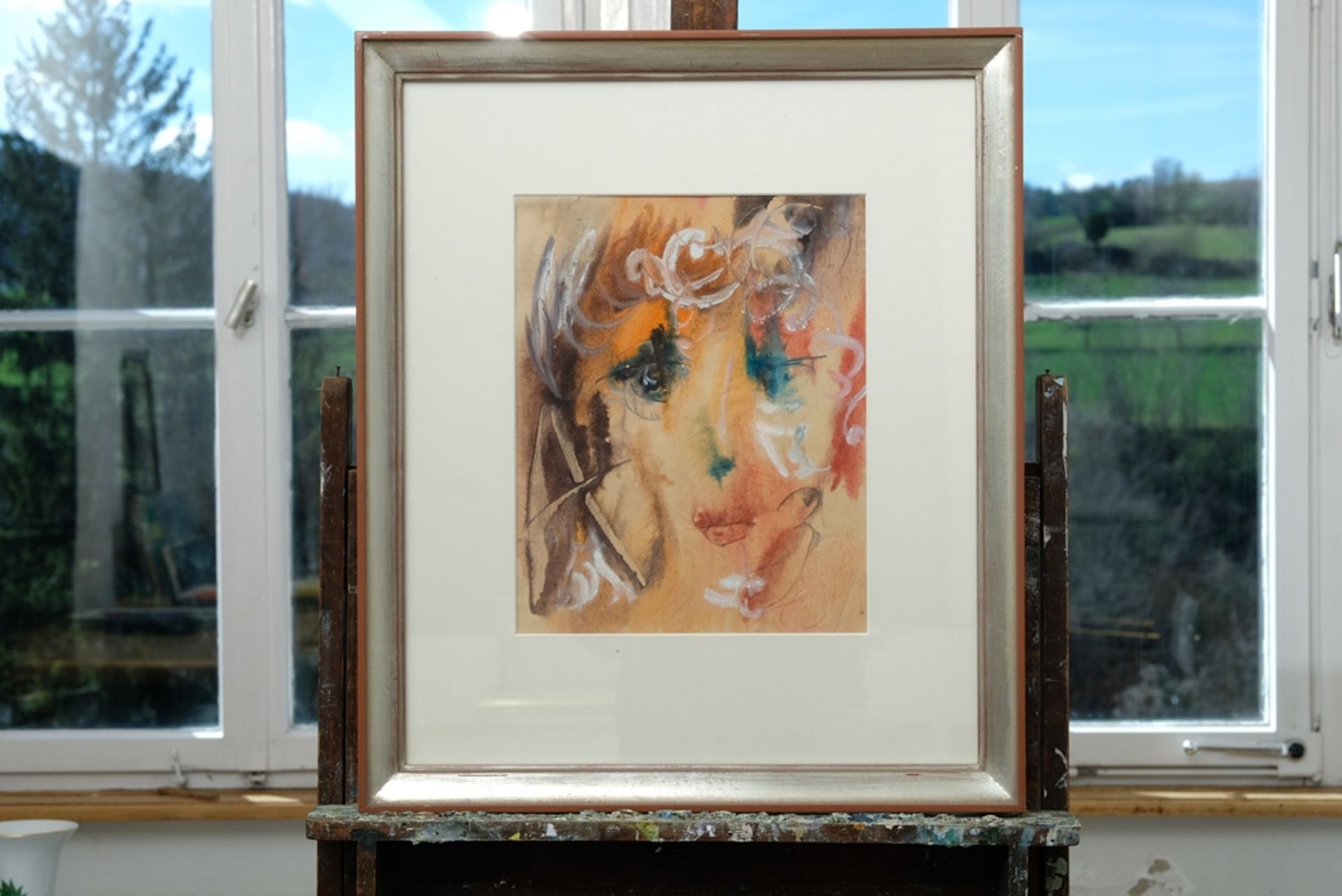 Zverev, Anatolij (1931-1986) Schauspielerin II, Aquarell.  - Bild 2 aus 3