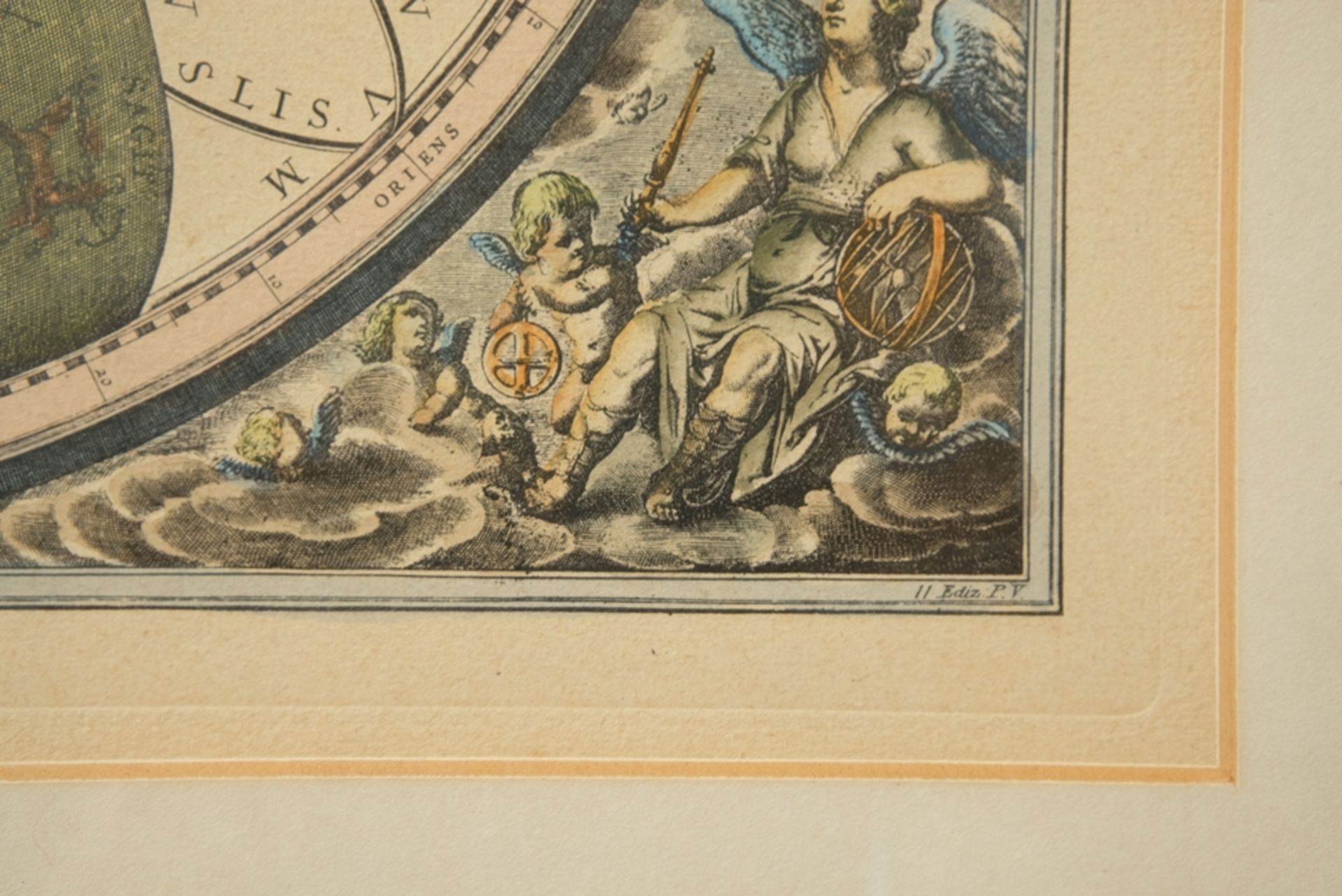 "Situs Circulis Circun // Terrae Coelestibus Datae", Faksimile nach Kupferstich. - Bild 3 aus 3