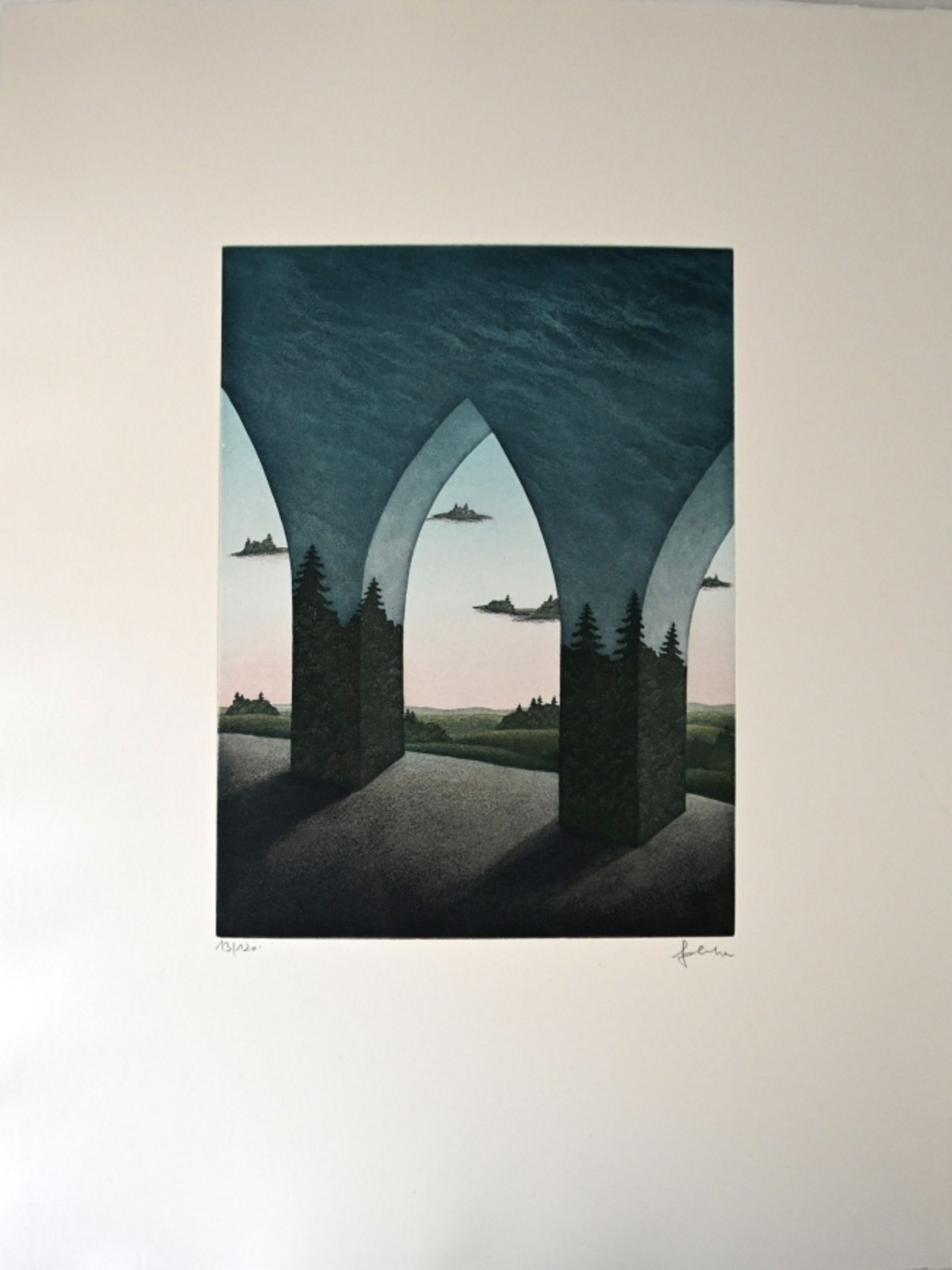 Politzer, Franz (born 1950) Walls of the Night, no year, colour etching. - Image 2 of 4