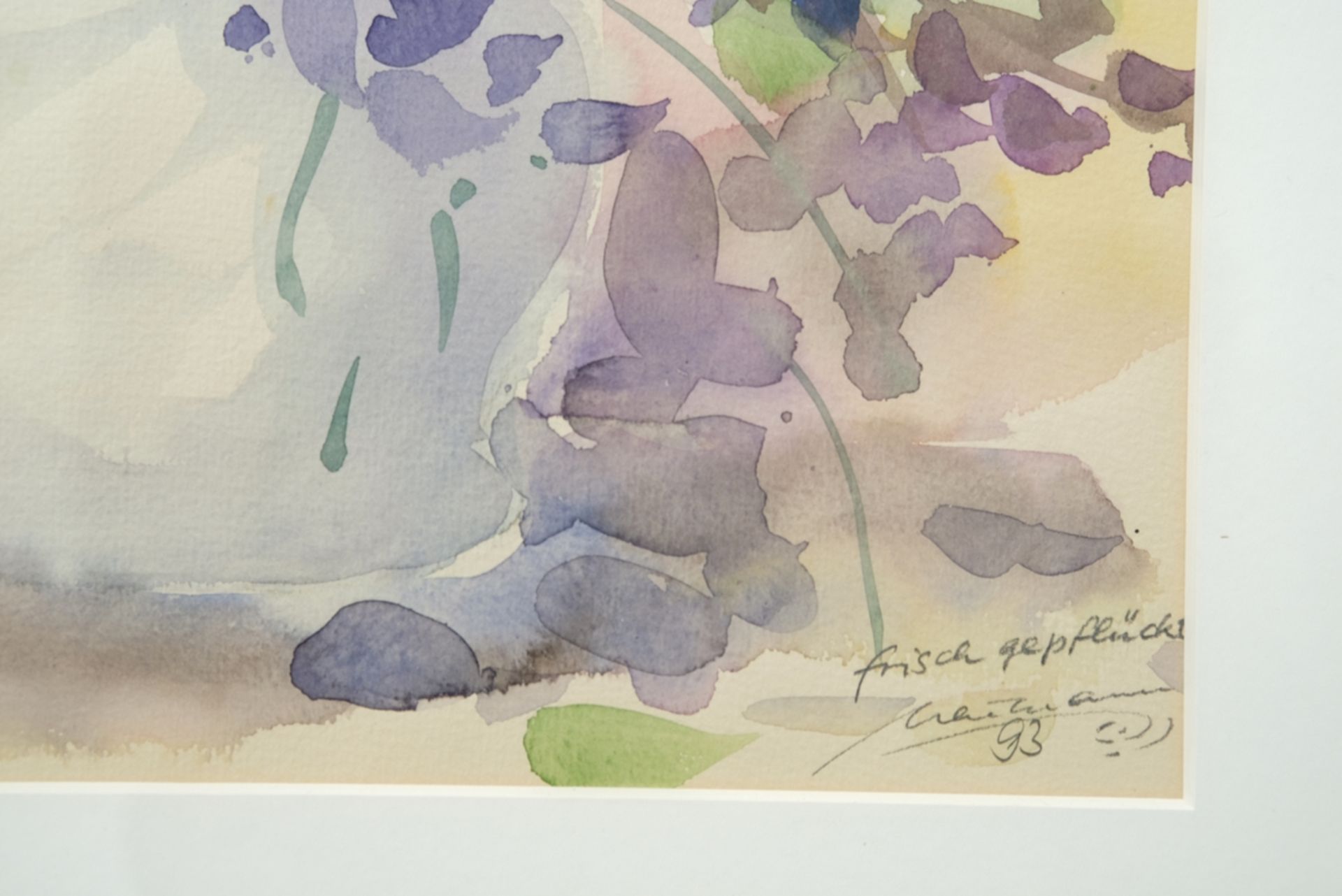 Heitmann (20. Jahrhundert) Blumenstrauß, 1993, Aquarell.  - Bild 3 aus 4