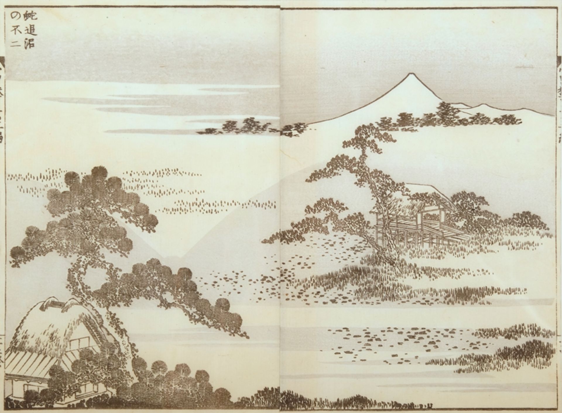 Hokusai, Katsushika (1760-1849) "Hebioinuma no Fuji" (Engl. 'Mount Fuji from the Swamp of Snake Hun