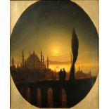 Copist "Hagia Sophia in the moonlight", oil on canvas.