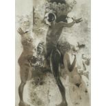 Haskova, Eva (born 1946) Balance Act, 1982, colour etching. 