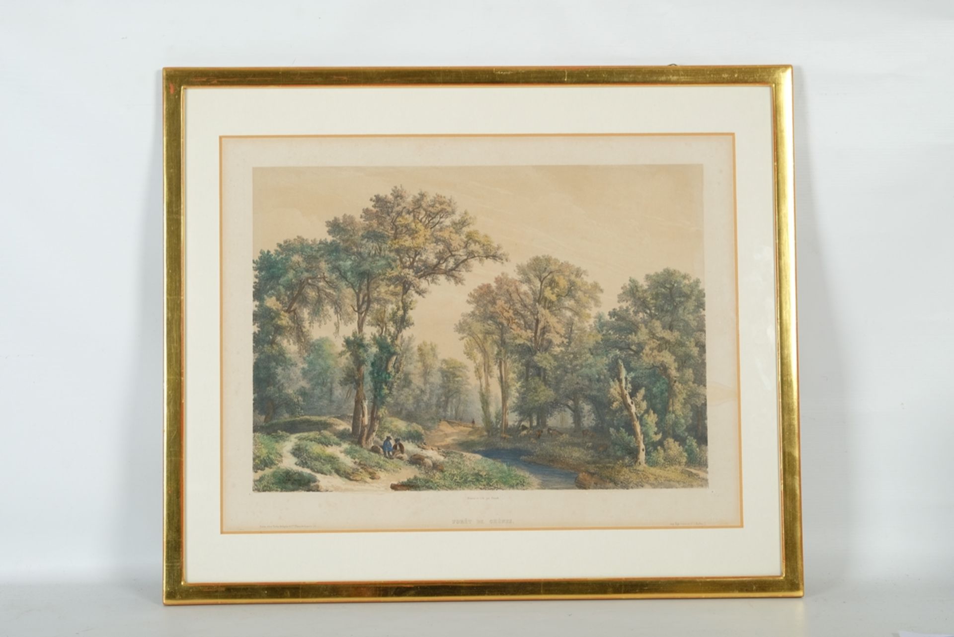 "Forêt de Chênes", Lithographie, um 1850.  - Bild 2 aus 5