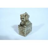 Seal stone,China, carved soapstone.