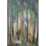 Monogramist "TAE" (20th century) Abstract depiction of a forest, mixed media on paper. 