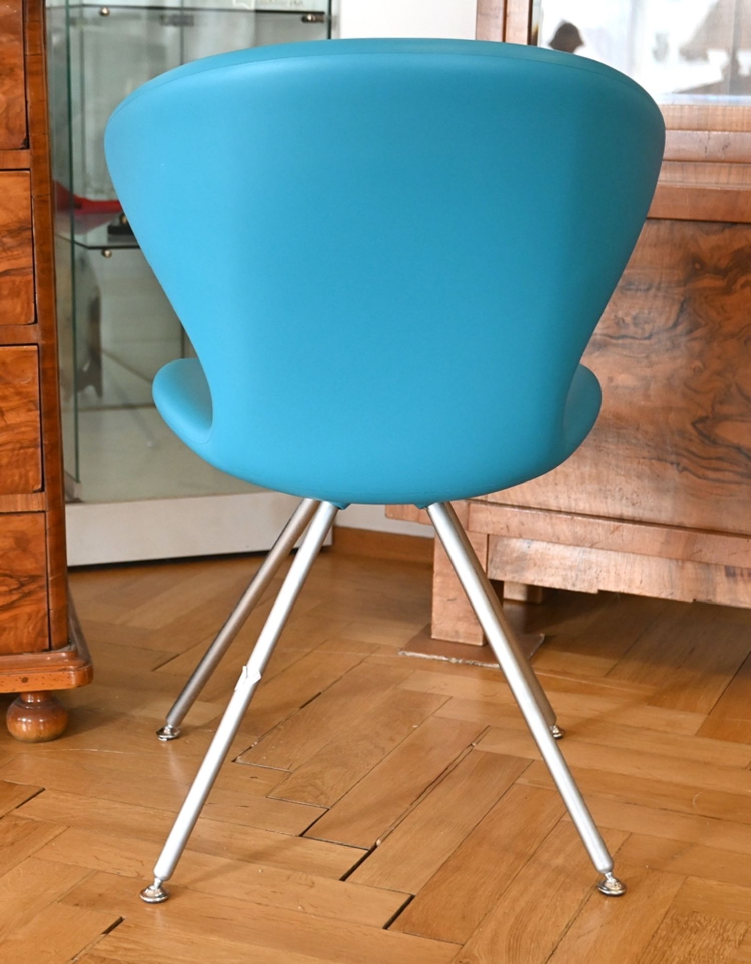 Design chair, Tonon Concept 902 with metal feet, curved shape, design Martin Ballendat (1958 Bochum - Image 3 of 4