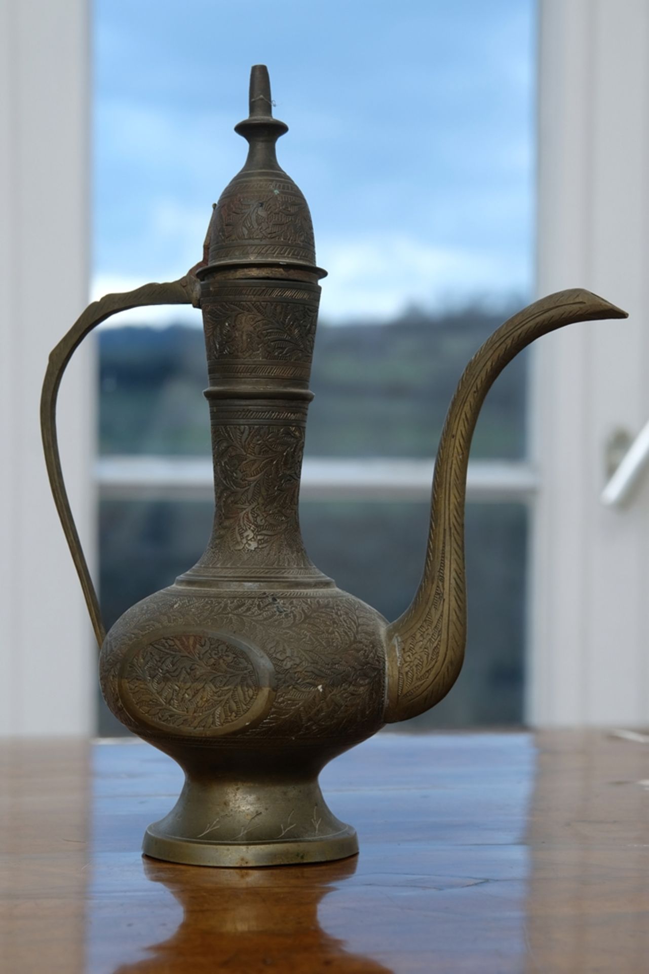 Brass jug, Persian, around 1930.