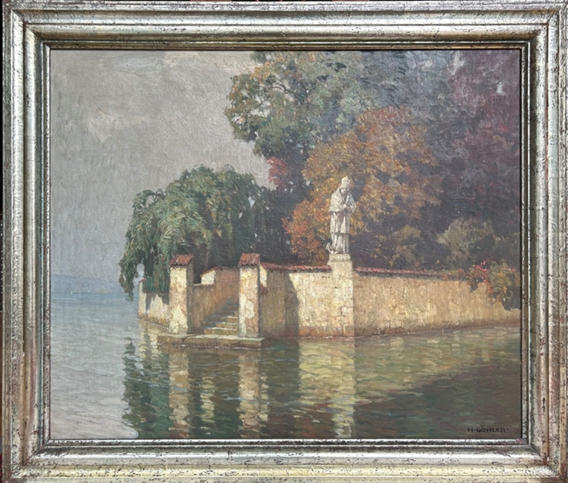 Göhler, Hermann (1874-1959) "Verklingender Sommer", 1931, oil on canvas. - Image 2 of 4