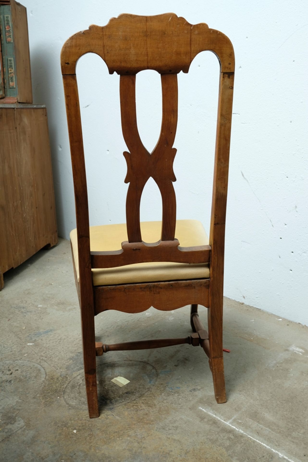 Stuhl Jugendstil, geschwungene Form, Beschläge - Bild 2 aus 3