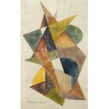 Luciskin, Sergej A. (1902-1989) Abstract Composition, 1923, Watercolour in warm earth and green ton