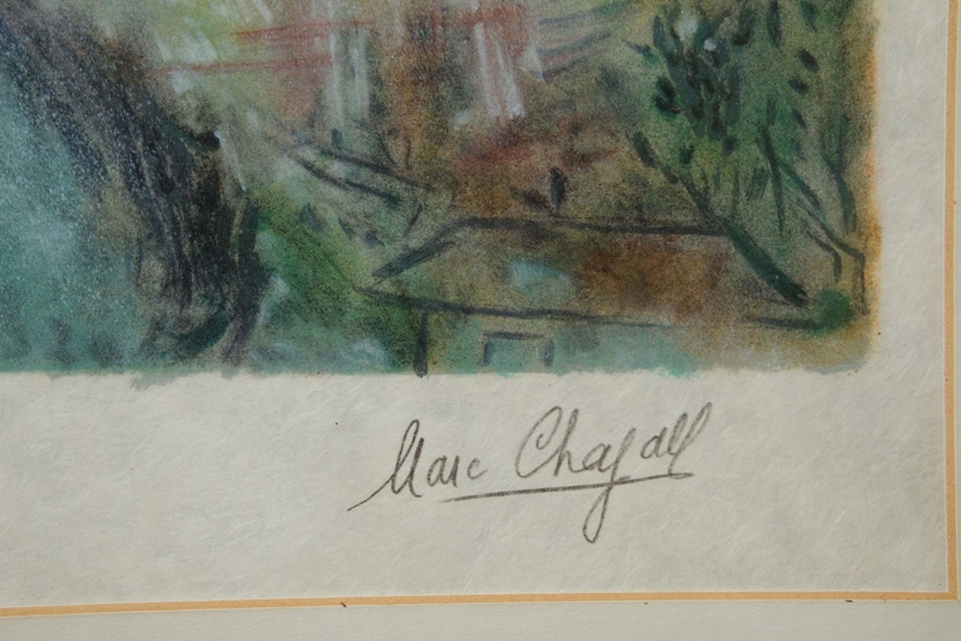 Chagall, Marc (1887-1985) „Bouquet de Fleurs“, ohne Jahr, Farblithografie auf Japanpapier.  - Bild 3 aus 4