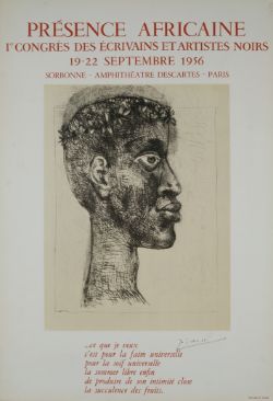 Picasso, Pablo (1881-1973) Ausstellungsplakat "Présence africaine l'congrès des écrivains et artist