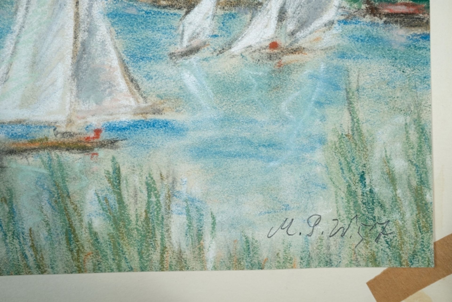 Peifer-Watenphul, Max (1896-1976) Lake Constance, colour drawing on paper, 1957. - Image 2 of 3