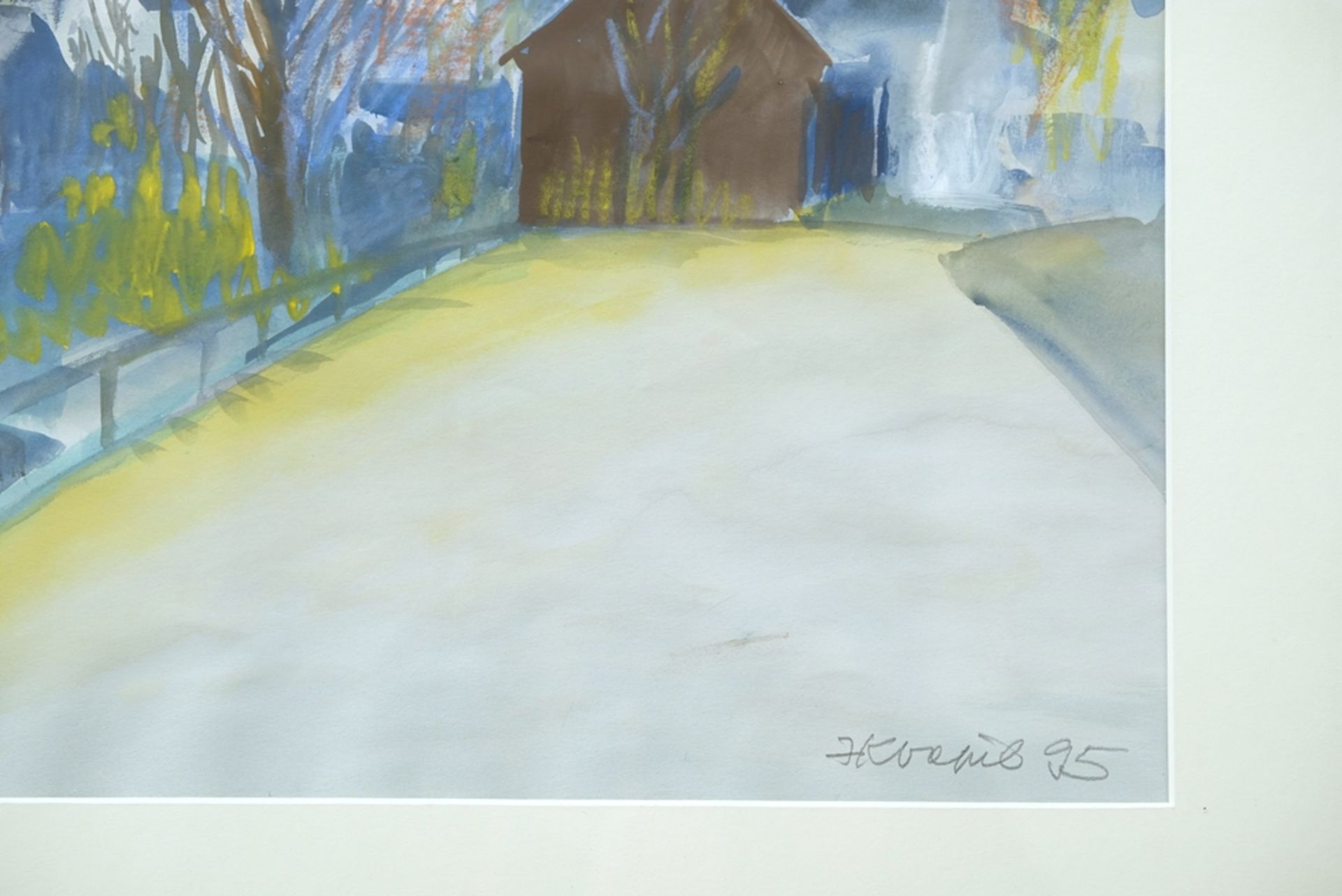 Kvapil, Boleslav (1934-2017) Utenhofen (Randen), 1995, watercolour/chalk on paper. - Image 3 of 3