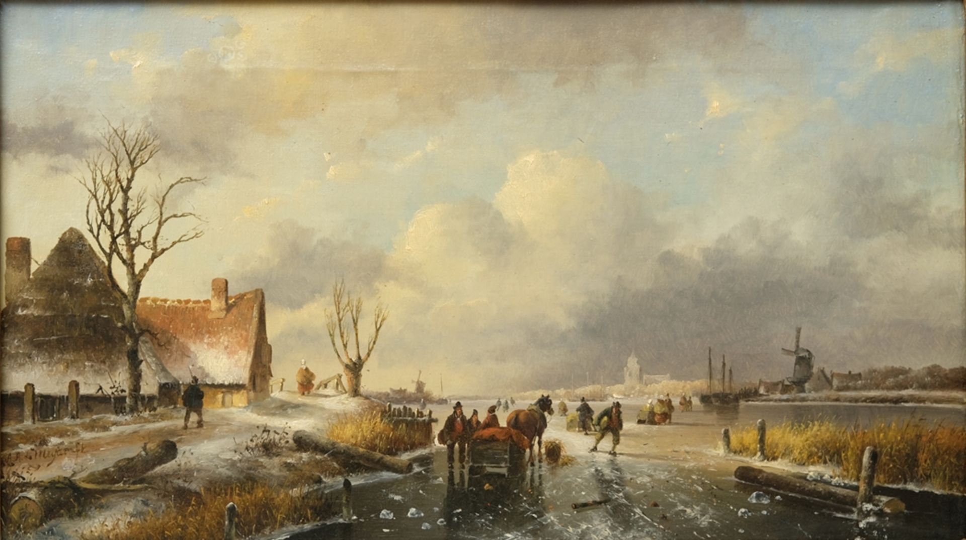 de Meyer, Antonji Andreas (1806-1867) (1806-1867) Frozen Coast, no year, oil on canvas.