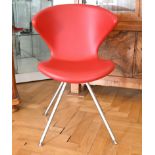 Design chair, Tonon Concept 902 with metal feet, curved shape, design Martin Ballendat (1958 Bochum