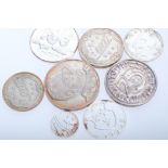 Silver coin collection, eight coins, 80g: