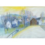 Kvapil, Boleslav (1934-2017) Utenhofen (Randen), 1995, watercolour/chalk on paper.