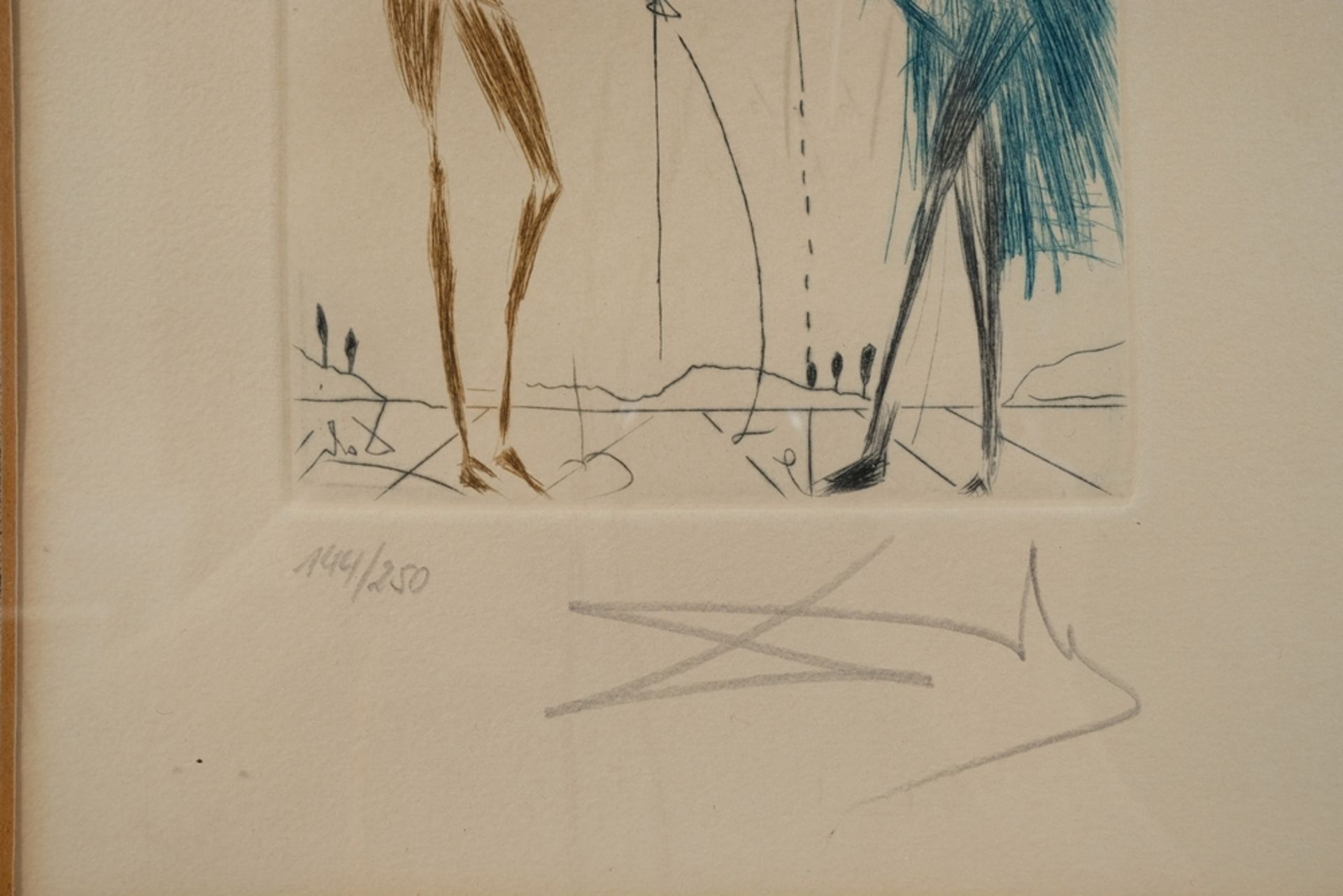 Dali, Salvador (1904-1989) "Walpurgisnacht 1968/69", Farbradierung auf Papier.  - Bild 3 aus 3