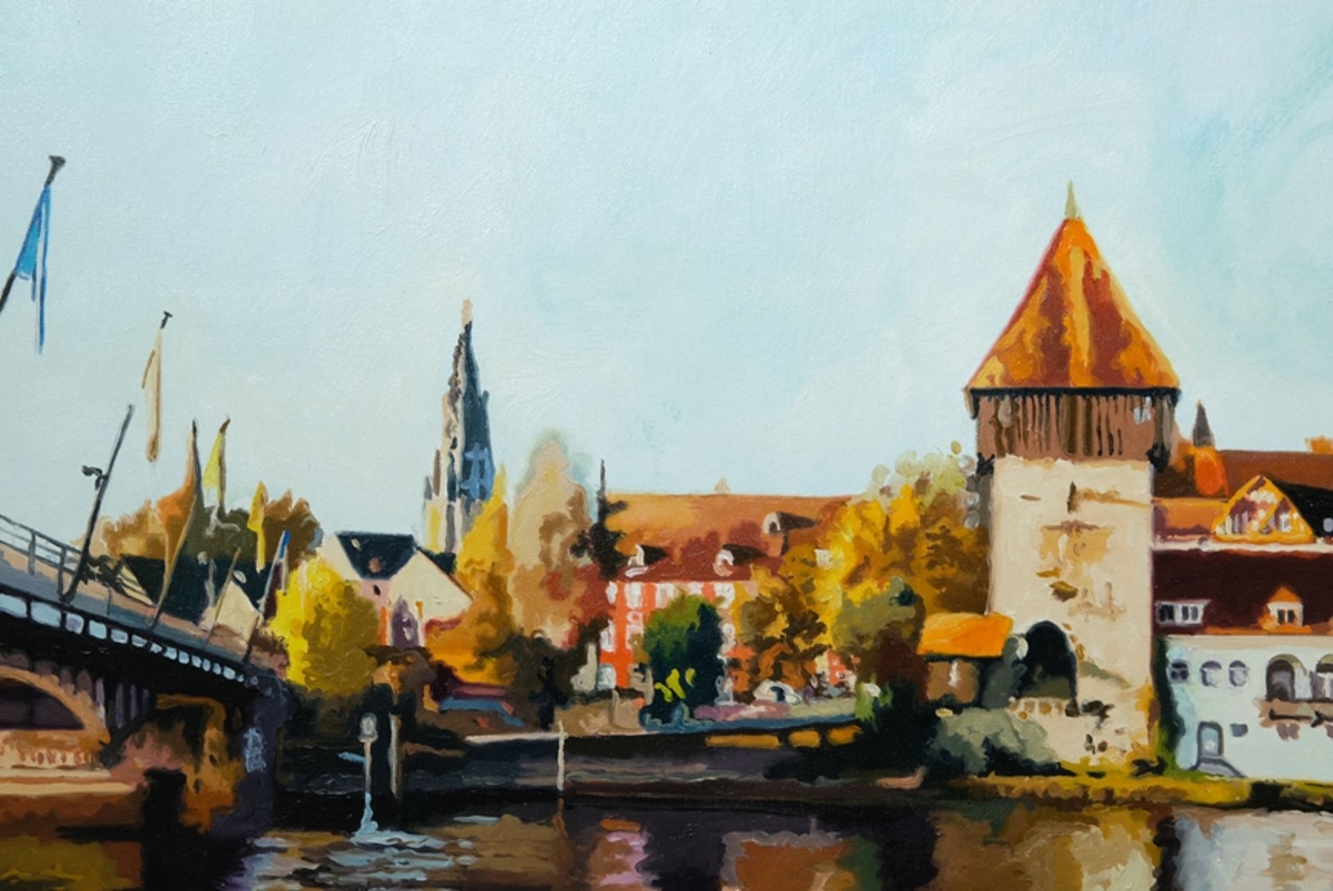 Ruprecht, Jürgen (born 1957) Rheintorturm und Webersteig, 2022, oil on canvas. - Image 4 of 4