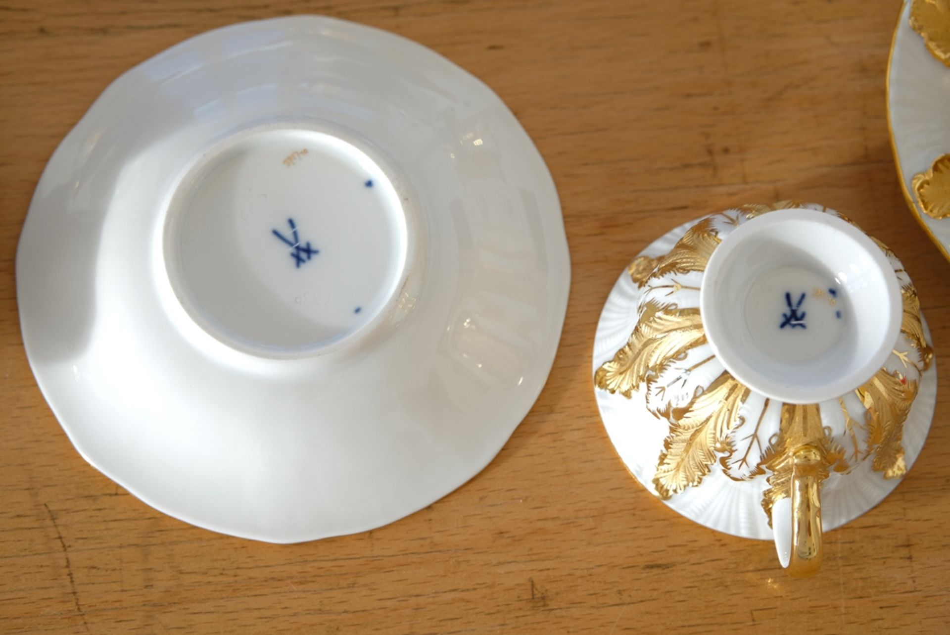 Meissen espresso service for XX persons, gold decor, 2nd choice - Image 3 of 3