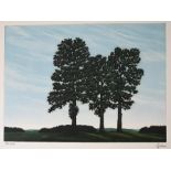 Politzer, Franz (born 1950) Three Trees, no year, colour etching.