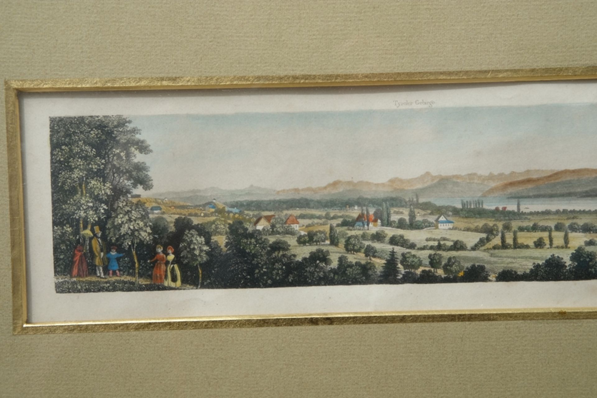 "Panorama von Konstanz", kolorierte Lithographie. Gestochen von "Ruff". Mittig gefalzt und leicht a - Bild 4 aus 6