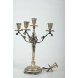 CANDLE HOLDER 800 silver, damaged, h 35cm