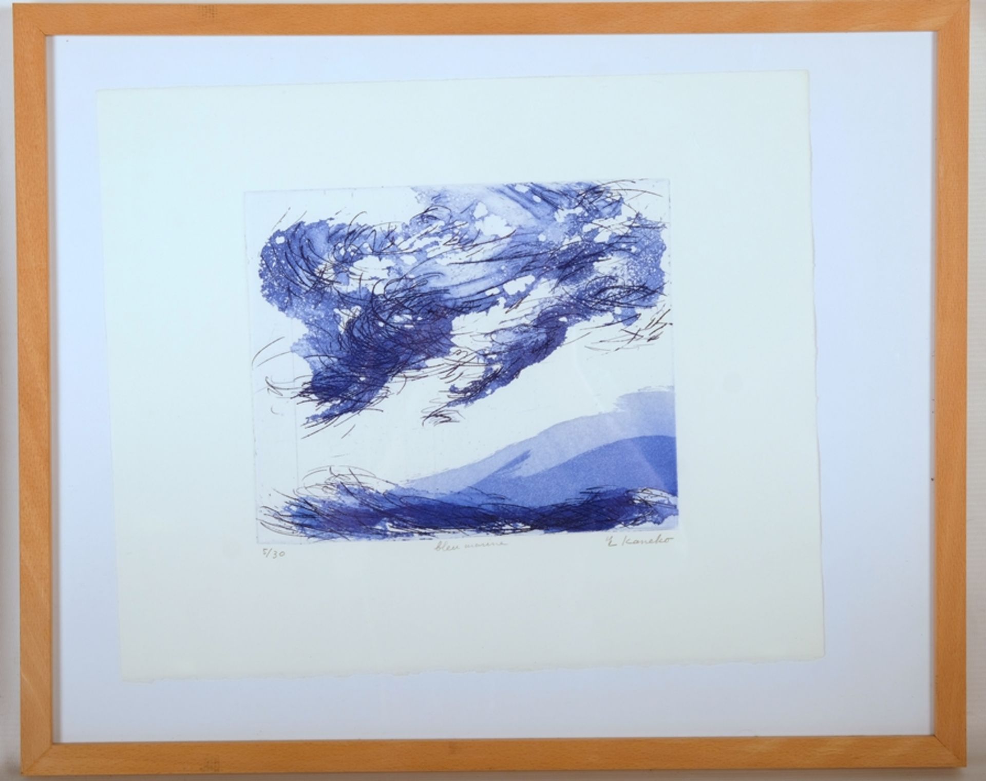 Kaneko, Nao (born 1985) "Bleu Marine", lithograph, 2018. - Image 2 of 4