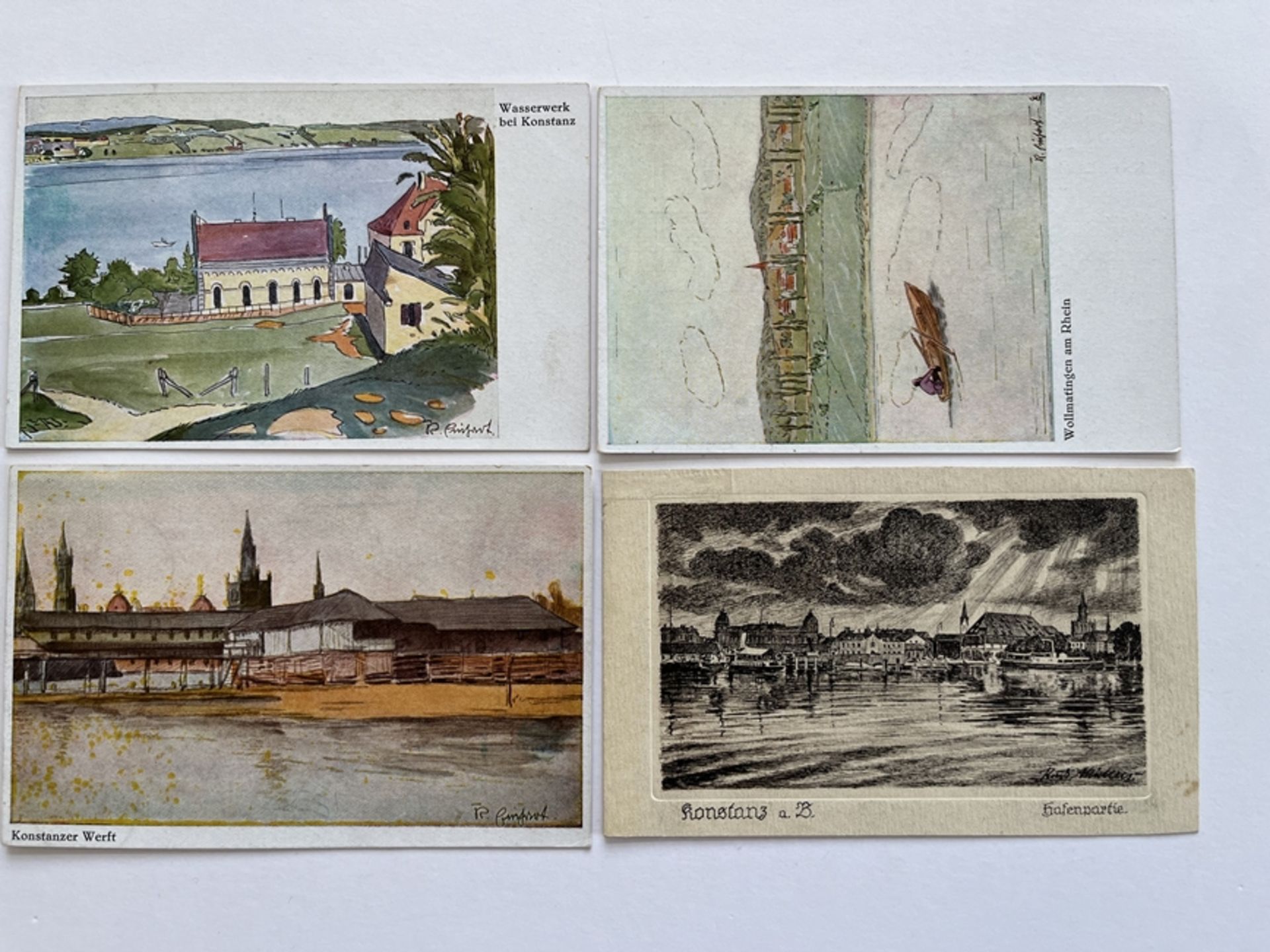 124 postcards Constance, album no. 3, collection focus 'etchings & colour lithographs', turn of the - Image 10 of 10