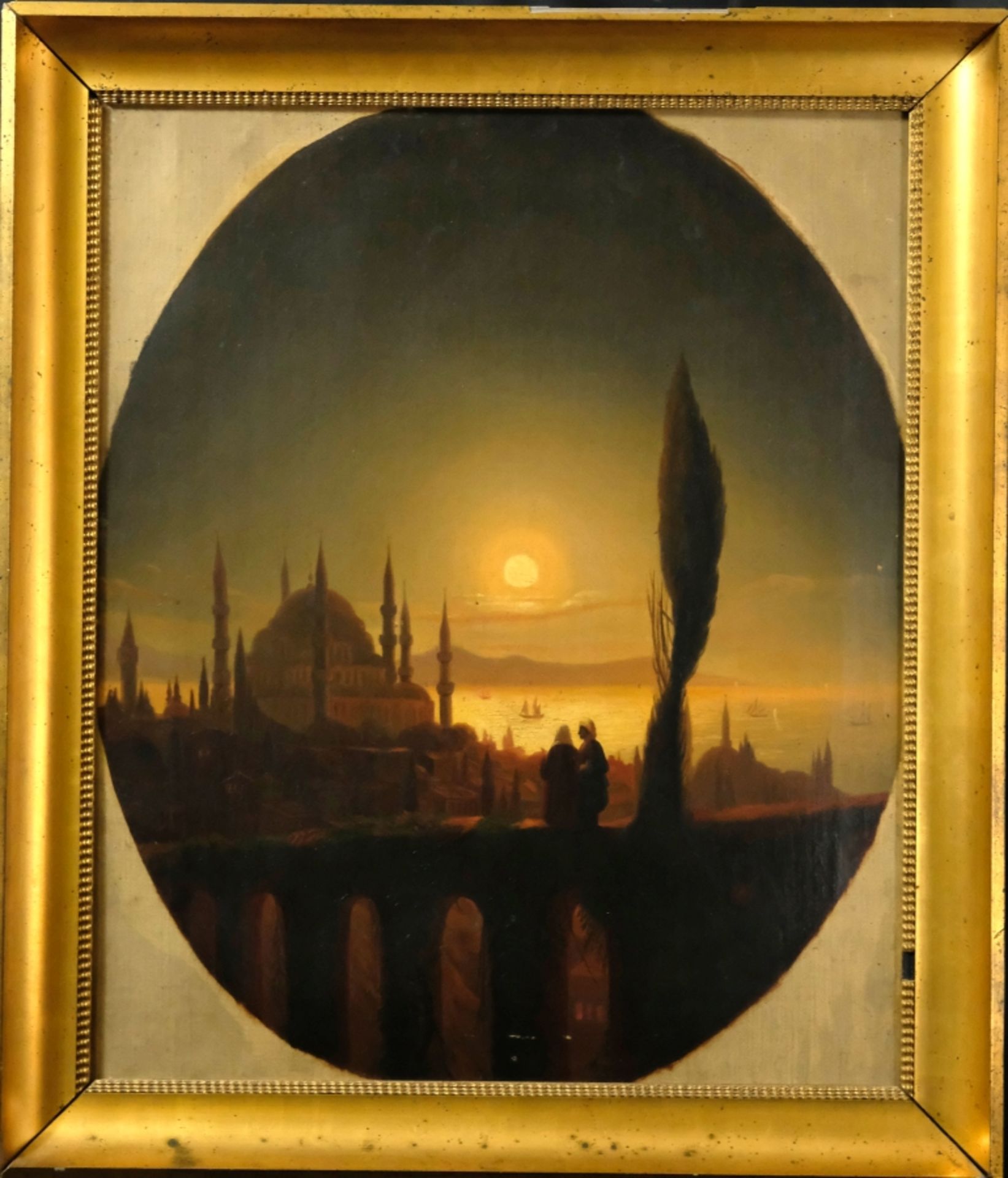 Kopist (20. Jahrhundert) Hagia Sophia im Mondschein, Öl auf Leinwand. - Bild 2 aus 9