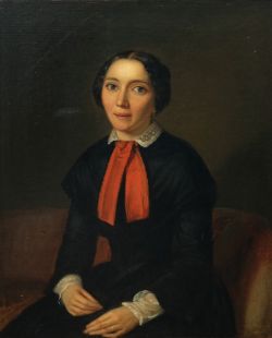 Unbekannt (19. Jahrhundert) Portrait von "Luise Henriette Friederike Beate Glock, geb. Breuninger",