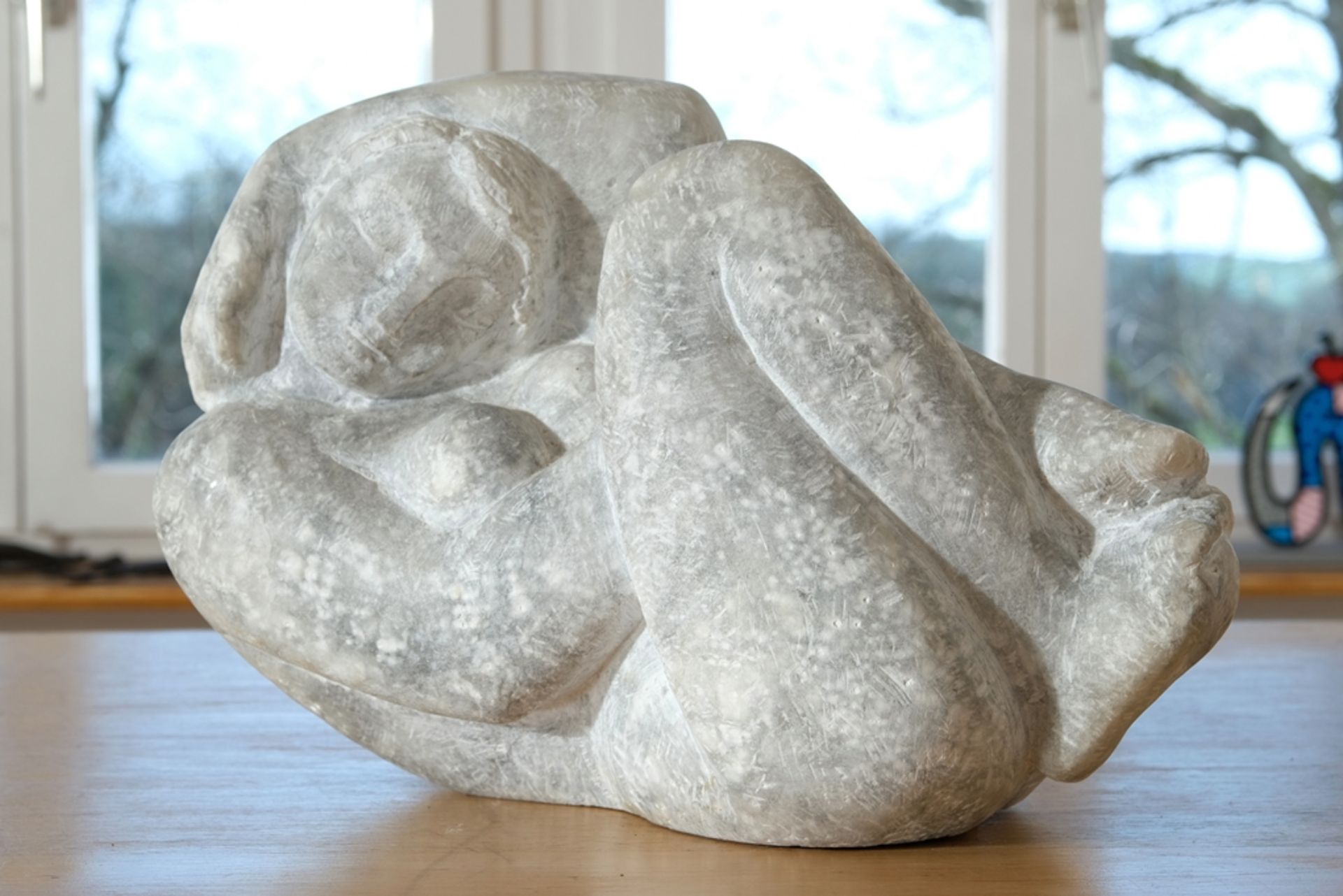 Fehrle, Jakob Wilhelm (1884-1974) "Die Liegende", 1960, Alabaster. 