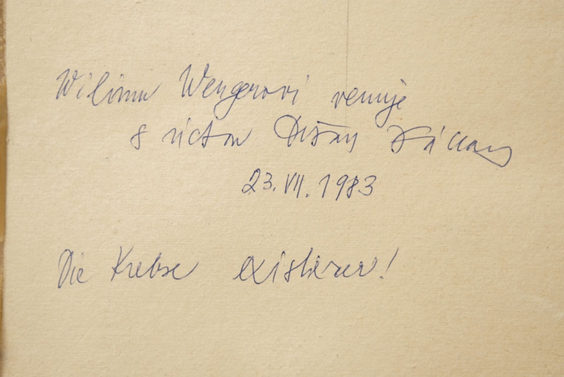 Kallay, Dusan (geboren 1948) "Die Kebse existiert!", 1983, Acryl auf Papier. Großer Frauenkopf, aus - Bild 5 aus 5