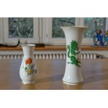 Meissen sword mark, two vases:
