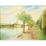 Lorenz, Carl (1891-1978) View of Constance from the Seestraße, oil on canvas.