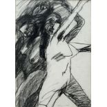 Shapiro, Shmuel (1924-1983) Act, 1966, charcoal on paper.