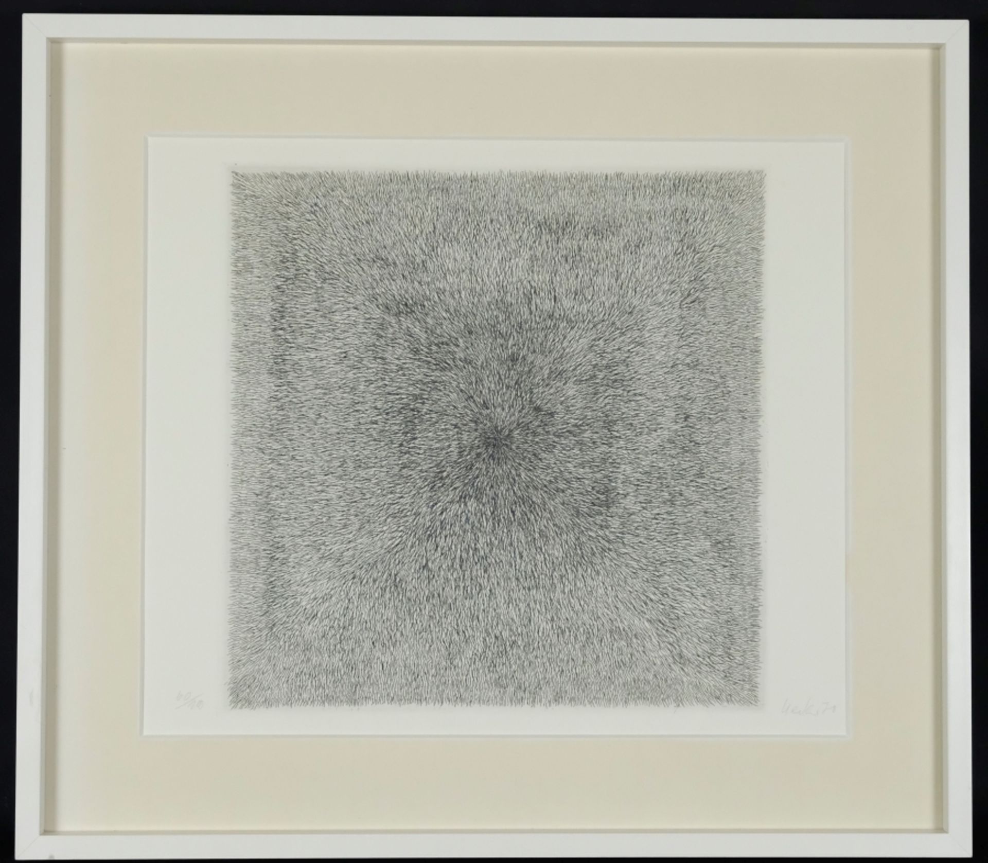 Uecker, Günther (1930) Untitled, 1970, lithograph.