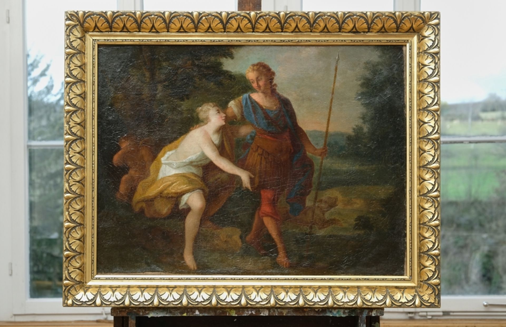 Unknown, (around 1700) Venus and Adonis, oil on canvas.  - Image 2 of 16