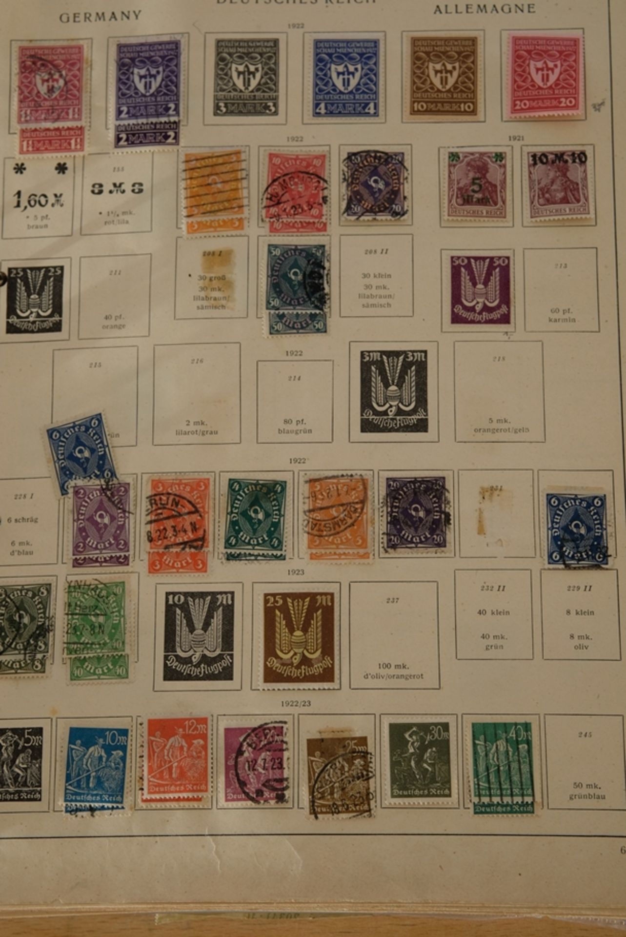 Convolute stamp albums, Europe from 1850, German Reich, Weimar Republic (esp. world economic crisis - Image 4 of 22