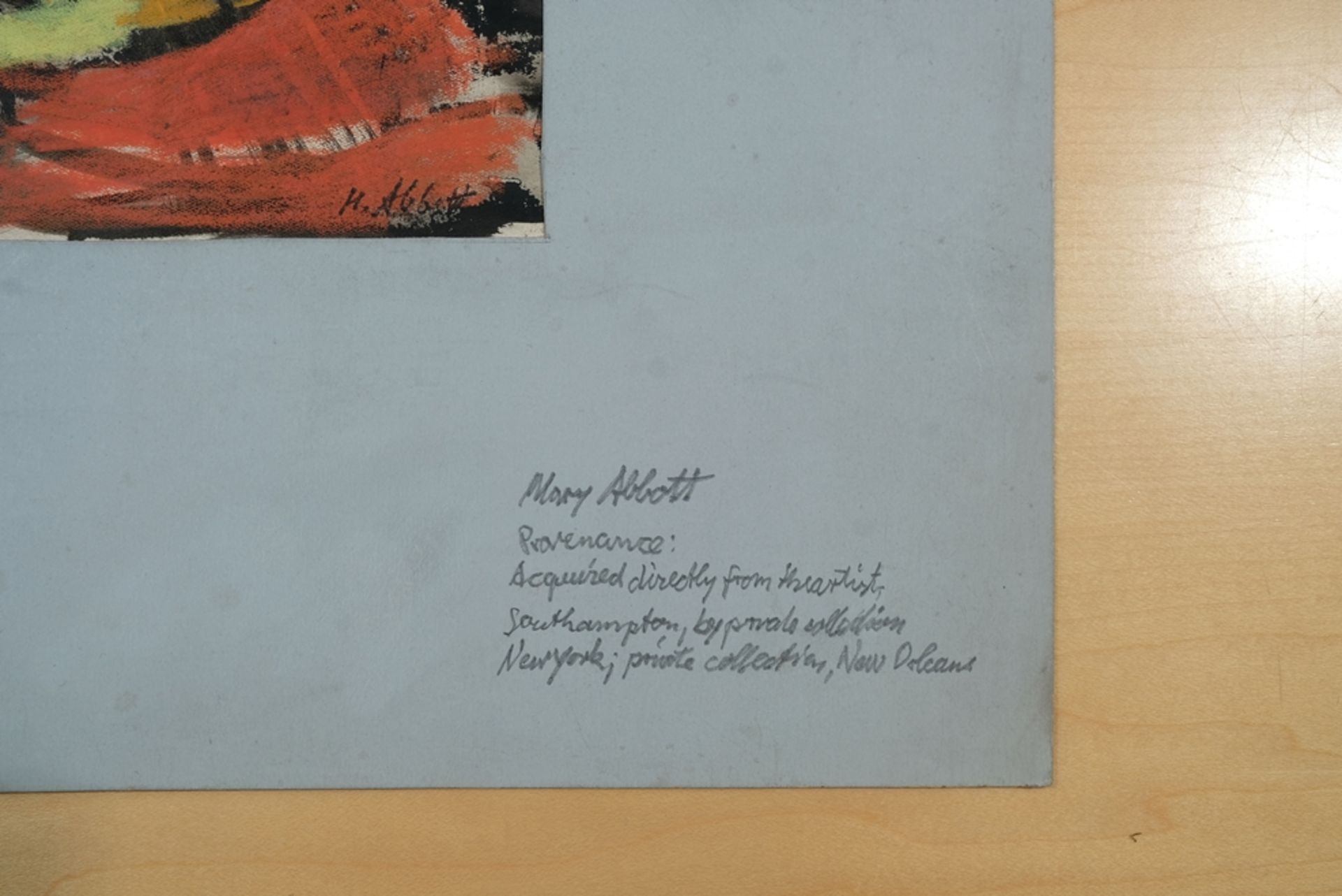 Abbott, Mary (1921-2019) Abstrakte Personen, 1960, Pastellkreide und Tusche auf Papier.  - Bild 3 aus 5