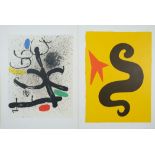 Miró, Joan (1893-1983), "Derrière le Miroir", zwei Lithografien auf Karton. "Derrière le Miroir" (D