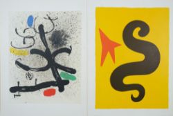 Miró, Joan (1893-1983), "Derrière le Miroir", zwei Lithografien auf Karton. "Derrière le Miroir" (D